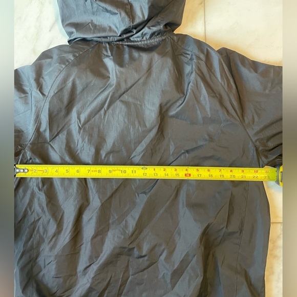 Starter, men’s L, black and gray lightweight hooded rain windbreaker jacket EUC - Picture 5 of 7